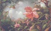 Martin Johnson Heade, Hummingbirds and Two Varieties of Orchids